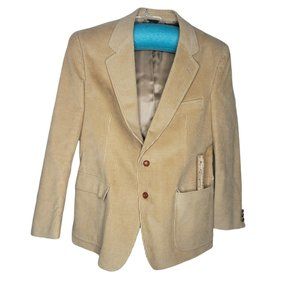 VINTAGE 1970s Sedgewyck Coffee's of California  Blazer Men Tan Corduroy Jacket